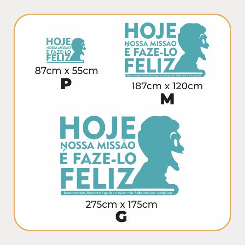 Adesivo de Vitrine - Dia dos Pais - Faze-lo Feliz